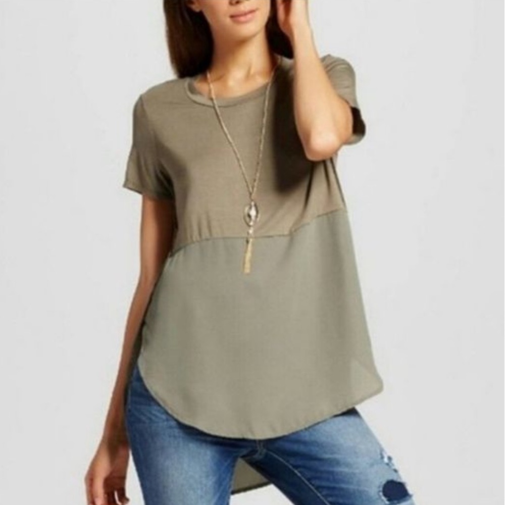 Mossimo XL Olive High Low Tunic